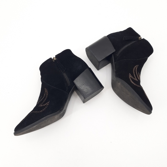 Matisse | Vox Western Embroidered Bootie in Black Suede - Picture 10 of 12